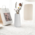 Grey Ceramic Vase, GUKJOB Small Cute Flower Vase for Pampas Grass, Home, Living Room, Dining Table, Farmhouse, Office Decor, Bedroom, Table, and Kitchen Shelf (Grey)
