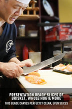 Dalstrong Brisket Slicing Knife - 12 inch Offset Blade - Gladiator Series Elite - High Carbon German Steel - G10 Handle Kitchen Knife - w/Sheath - NSF Certified