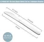 12-Piece Dinner Knives Set, Knife Set (9 Inches), Table Knife, Food Grade Stainless Steel Butter Knives, Knives Silverware for Home/Restaurant/Kitchen, Dishwasher Safe & Mirror Polished