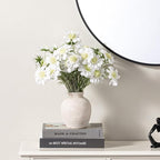 Ceramic Flower Vase Home Decor - Small Farmhouse Table Vases Rustic Vintage Living Room Kitchen Bedroom Decorations for House Book Shelf Office Coffee Desk Dining Fireplace (6" Rustic)