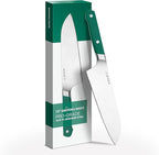 Misen 7.5" Santoku Knife - High Carbon Stainless Steel - Classic Japanese Chef Knife Design for Cutting, Slicing, and Chopping - Razor Sharp Japanese Style Kitchen Knife - Green