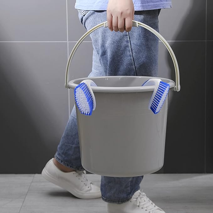 Heavy Duty Scrub Brush Pack of 2, Cleaning Brush with Comfortable Grip for Bathroom, Shower, Carpet, Sink Cleaning