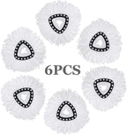 6 Pack Spin Mop Replacement Heads Microfiber Spin Mop Refills Easy Cleaning Mop Head