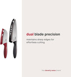 Zyliss Utility Kitchen Knives with Sheath Covers - Dishwasher Safe - Stainless Steel Kitchen Knives Perfect for Cutting Meat, Vegetables & Fruit - 2 Piece Santoku & Chef Set