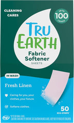 Tru Earth Fabric Softener Sheets | Alternative to Fabric Softener Liquid and Pods | 50 Sheets | Fresh Linen