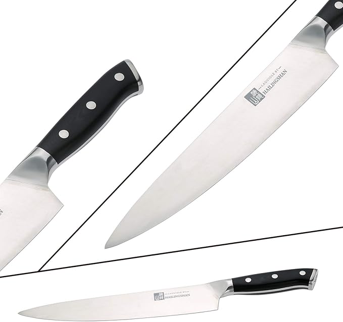 Qin Dynasty Series Chef Knife Pro Kitchen Knife 9.6 Inch Chef's knife High Carbon German Stainless Steel Sharp paring knife with Ergonomic Handle