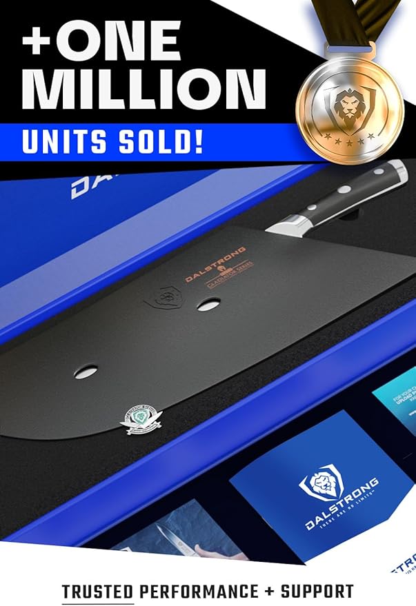 Dalstrong Meat Cleaver Knife-9"- Gladiator Series-'The Ravager'-Heavy Duty Butcher Kitchen Knife Gift-Forged High Carbon German Steel-BBQ, Meat Knife-w/Sheath-NSF Certified