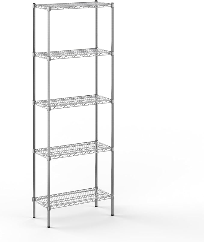 14" Deep x 30" Wide x 86" Height Wire Shelving Kit | 5-Tier | NSF Commercial Storage Rack Unit