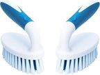 PHYEX Scrub Brush, 2 Pack Household Cleaning Brushes with Stiff Bristles, Scrubbing Brush for Carpet, Shower, Bathtub, Kitchen, Pool Tile, Bathroom Scrubber