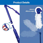 Replacement Handles Compatible with Swiffer Duster Refill, Swiffer Duster Extended Handle,Foldable & Extendable Dust Handle Only(Blue 5pcs)