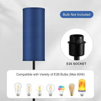 BoostArea Floor Lamps for Living Room, Modern Blue Floor Lamp, LED Corner Floor Lamp with Linen LampShade, Standing Lamp for Bedroom/Office/Study Room/Farmhouse(Bulb Not Included)