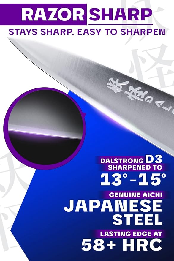 Dalstrong Chef Knife - 8 inch - Phantom Series - Japanese High-Carbon AUS8 Steel Kitchen Knife - Pakkawood Handle - Cooking Knife - Razor Sharp Chef's Knife - Sheath Included