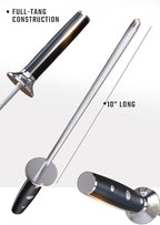 Dalstrong Carving Knife & Meat Fork Set - Gladiator Series Elite - 8" Honing Rod - Forged HC German Steel - 9 inch Carving Knife & Sheath - Hollow Ground Carving Set - Matching Fork - NSF Certified