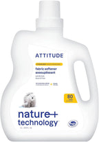 ATTITUDE Liquid Fabric Softener, Plant-Based & Vegan, HE Compatible, Naturally Derived, Citrus Zest Scent, 80 Loads, 67.6 Fl Oz