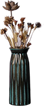 Bronze Antique Vase, 12 Inches Vintage Glass Vase Rustic European Unique Chic Style for Tabletop, Kitchen, Office, Living Room Decoration