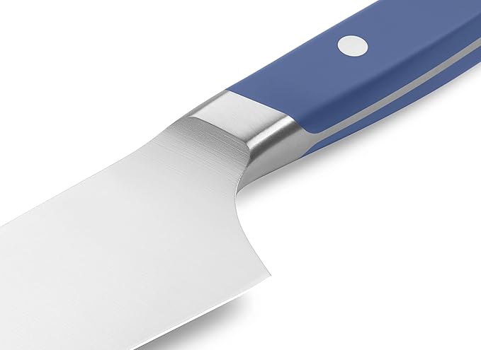Misen 6.8" Chef Knife – High Carbon Japanese AUS-10 Stainless Steel – Hybrid German & Japanese Blade – Precision Kitchen Knife for Professionals & Home Cooks – Ultimate Cutting Performance - Blue
