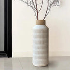 Rustic Large Ceramic Vase for Living Room Bedroom 15.75'' Farmhouse Flower Vase for Fake Plant Home Decor Office Table Shelf Fireplace Centerpieces Retro Vintage Classic Modern Gift