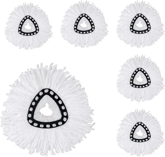 6 Pack Spin Mop Replacement Heads Microfiber Spin Mop Refills Easy Cleaning Mop Head