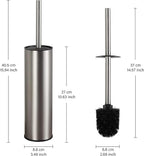 Toilet Brush and Holder,Stainless Steel Toilet Brushes for Bathroom with Holder 2pack Brushed Nickel