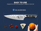 Men Gifts: Damacus Chef Knife - Gifts for Dad, Birthday Gift from Daughter Son Kids, Full Tang G10 Handle, Christmas, Thanksgiving Best Dad Ever