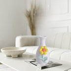 Handmade Ceramic Small vase Creative mini vase Home Decoration Ornament with 3D Floral Design (3D Flowers-sunflower1PCS)