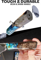 Dalstrong BBQ Pitmaster Knife - 8 inch - Valhalla Series - Forked Tip & Bottle Opener - HC Steel - Celestial Resin & Wood Handle - Breaking Knife - w/Leather Sheath