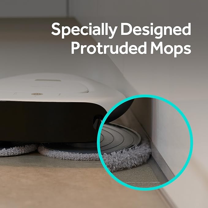 EVERYBOT Three-Spin Robot Mop - Ultra Quiet Smart Mopping Robot Cleaner Only | Powerful Stylish 3 Spin Wet Mop for Hard Floor & Tile Cleaning with Remote Control | Large Water Tank