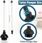Hushee 4 Pcs Toilet Plunger Bulk Heavy Duty for Bathroom Double Thrust Force Cup Commercial Toilet Bowl Plunger Pump Clogged Solution for Bathroom Hotel Stores