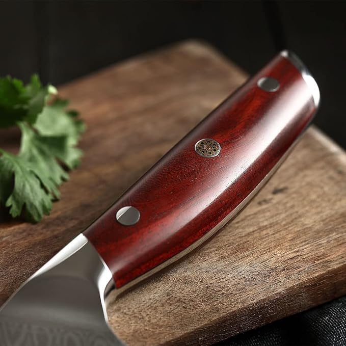 YARENH Chinese Cleaver Knife 7 Inch - Damascus Chef Knife for Kitchen, 67 Layers High Carbon Stainless Steel, African Sandalwood Handle, Sharp, Durable, Rust Resistant, Gift Box