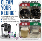 Keurig Compatible Cleaning Pods. 8 Rinse Pods Cleaner Kit. Eco Friendly, Removes Stale Coffee Residue & Stains. Keurig 1.0 & 2.0 Coffee Makers.