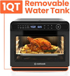 Steami 24L Steam Air Fryer Oven – 11-in-1 Convection Countertop Multi-Cooker with Real Steam Tech, Air Fry, Bake, Roast, Dehydrate, Sterilize, Stainless Steel Interior – 1600W