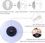 VIKMARI Emerald Green Glass Wall Clock Silent Non-Ticking Battery Operated 10 Inches Modern Marble Texture Home Decorative Kitchen Decor Quartz Small Analog Clock for Bedroom,Living Room,Office