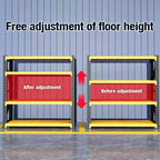 Storage Shelves Heavy Duty, Metal Garage Shelving Units, 4 Tier Storage Rack Shelf, Steel Industrial Shelving, Adjustable Standing Shelf for Basement/Warehouse (Yellow and Black, W59.06*D23.6*H78.74)