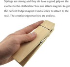 HAHIYO Wooden Clothes Pins Clothespins Extra Large Do NOT Fall Apart 6 inches Length 3 Pack Sturdy Strong Springs No Rust No Discoloration for Laundry Bathroom DIY Craft Photos Food Opened Bags