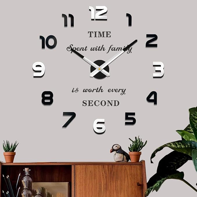 VANGOLD Design 3D Wall Clock for Classroom Decor