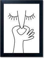 Framed Black and White Bathroom Wall Decor Funny Bathroom Wall Art Bad Smell Humor Canvas Print Artwork for Washroom Sign Decor