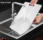 Titanium Cutting Boards for Kitchen, Cutting Board Double Sided Food Grade, 100% Pure Titanium and Wheat Straw PP, Dishwasher Safe & Easy to Clean (12 x 9 inch)