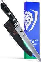 Dalstrong Serrated Utility Knife - 5.5 inch - Gladiator Series Elite - Forged High Carbon German Steel - Kitchen Knife Gift - Serrated Knife Blade - Sheath Included - NSF Certified