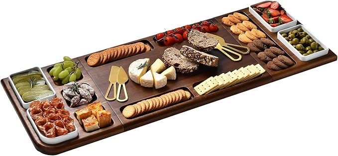Shanik Premium Charcuterie Board – Magnetic Double-Sided Cheese and Meat Serving Tray, Elegant Cutting Board Gift for Hosting & Special Occasions