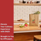Japanese Chef Knife, 5" Paring Knife by Enzo, Hand Forged, Tsubame Sanjyo Stainless Steel, Light Weight and Versatile Kitchen Knife, Wear/Corrosion Resistance, 9.5" Total Length