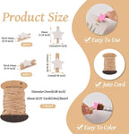 Pandahall 100Pcs Wooden Star Clothespins Photo Clips Photo Paper Pegs Clips White Mini Clothes Pins Holiday Card Holder Display with 10.9 Yards Jute Twine