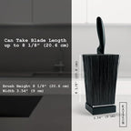 KAIZEN Bamboo Knife Block Without Knives - Perfectly Sized Universal Knife Holder for Knives, Scissors - Unique Knife Storage for Counter Top with Anti-Slip Base