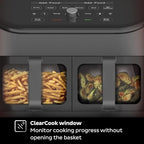 Instant Pot Vortex Plus XL 8QT ClearCook Air Fryer, Clear Windows, Custom Programming, 8-in-1 Functions that Crisps, Broils, Roasts, Dehydrates, Bakes, Reheats, from the Makers of Instant Pot, Black