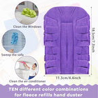 Zubebe 20 Pcs Duster Refill Reusable Fleece Duster Refills Feather Flat Dusters Multi Surface Washable Cleaning Pads Tools for Home, Blinds, Car, Pet, Furniture, Fans (Vivid Color)