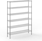 14" Deep x 54" Wide x 74" Height Wire Shelving Kit | 6-Tier | NSF Commercial Storage Rack Unit