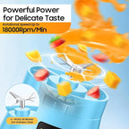 Portable Blender for Smoothies & Shakes - Personal Blender with 12Oz Traveling Cup, BAP Free, 6 Stainless Steel Blades, Freshly Squeezed for Office/Picnic/Sports