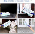 Duster Refills Compatible with Swiffer Duster, Heavy Duty Multi Surface Duster Replacement with 1 Extra Handle for Cleaning Furniture, Blinds, Ceiling Fans and Car (Blue-50 Pack)