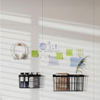 3 Piece Kitchen Cabinet Door Storage Box,Self Adhesive Wall Mounted,Wardrobe/Bathroom/Refrigerator Small Items Organizer,Oil bottle/Seasoning storage(Black)