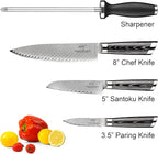 NANFANG BROTHERS Damascus Knife Set 4 PCS, Japanese Knife Set, VG10 Steel Core Chefs knives Sets, Professional Ultra Sharp Kitchen Knives, Equipped with Ergonomic Handles