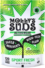 Molly's Suds Active Wear Laundry Detergent | Extra Strength Sport Laundry Powder, Stain Fighting for Performance Fabrics and Sensitive Skin | 120 Loads